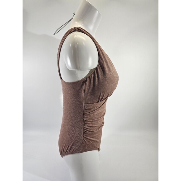 LANDS' END Women's 12 Slender Suit Shine Grecian One Piece Swimsuit Swim Suit - Picture 3 of 9